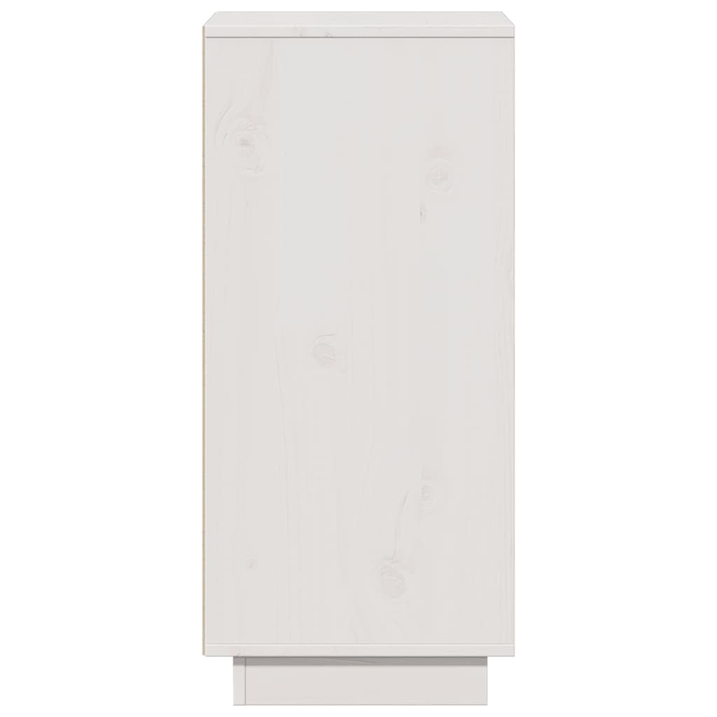 Credenza-Buffet-Armadio da cucina Bianca 31,5x34x75 cm in Legno Massello di Pino