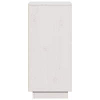 Credenza-Buffet-Armadio da cucina Bianca 31,5x34x75 cm in Legno Massello di Pino