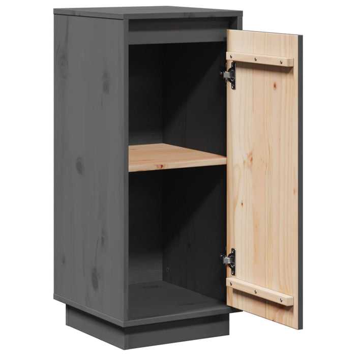 Credenze 2 pz Grigie 31,5x34x75 cm in Legno Massello di Pino cod mxl 11961