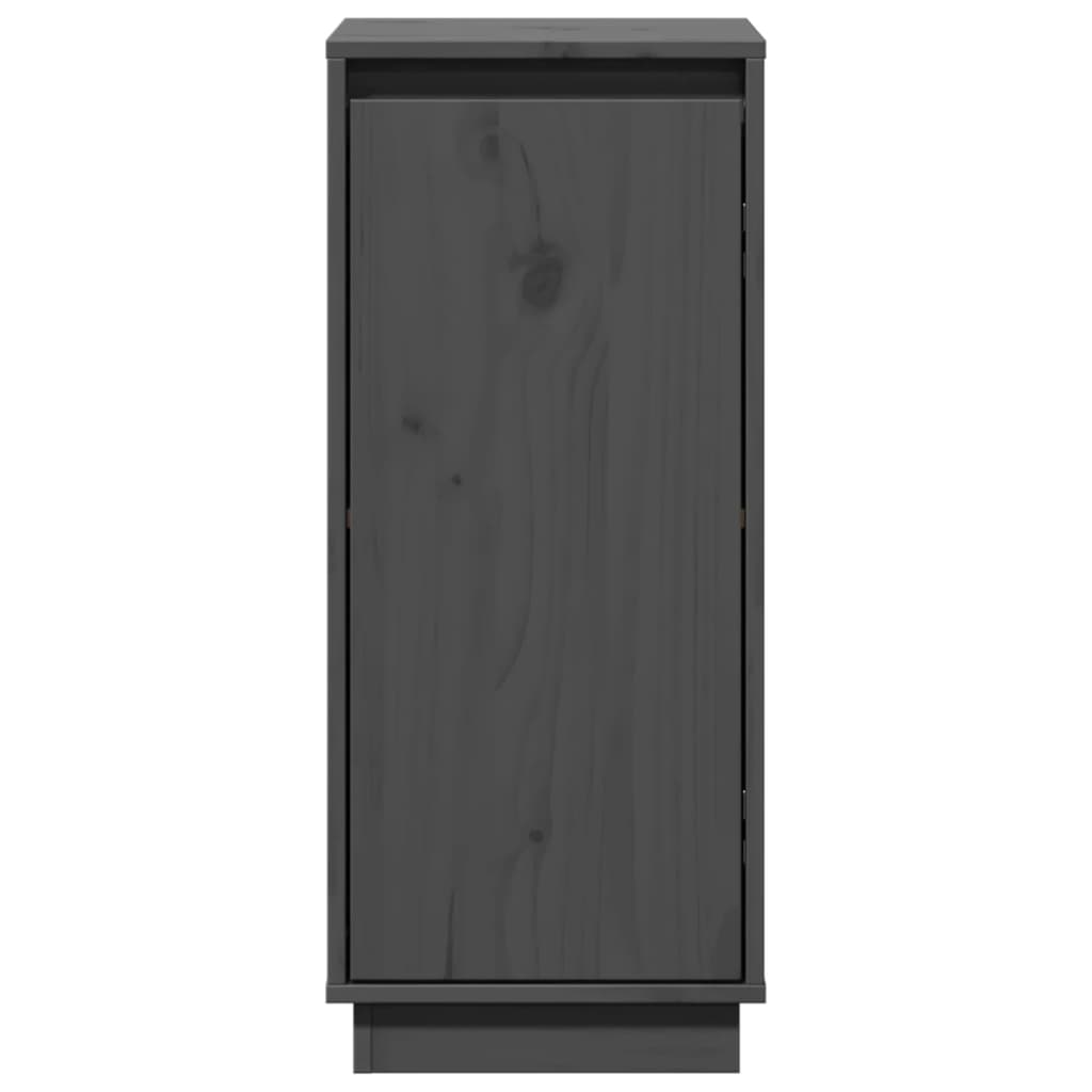 Credenze 2 pz Grigie 31,5x34x75 cm in Legno Massello di Pino cod mxl 11961