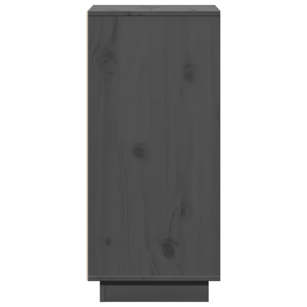 Credenze 2 pz Grigie 31,5x34x75 cm in Legno Massello di Pino cod mxl 11961