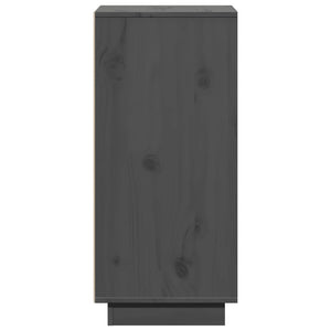 Credenze 2 pz Grigie 31,5x34x75 cm in Legno Massello di Pino 813355