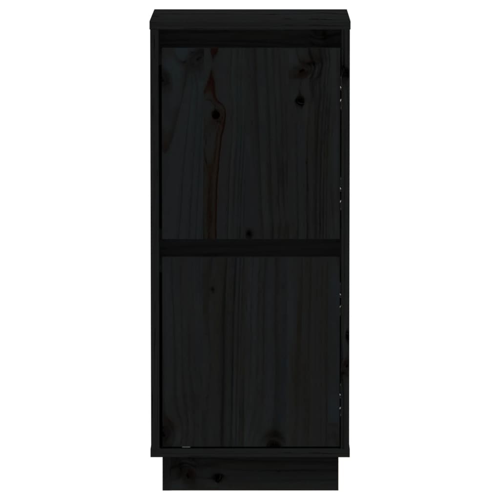 Credenze Nero 31,5x34x75 cm in Legno Massello di Pino cod mxl 11949