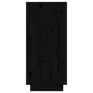 Credenze Nero 31,5x34x75 cm in Legno Massello di Pino cod mxl 11949