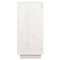 Credenza Bianca 60x34x75 cm in Legno Massello di Pino 813391