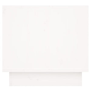 Comodino Bianco 35x34x32 cm in Legno Massello di Pino cod mxl 31050