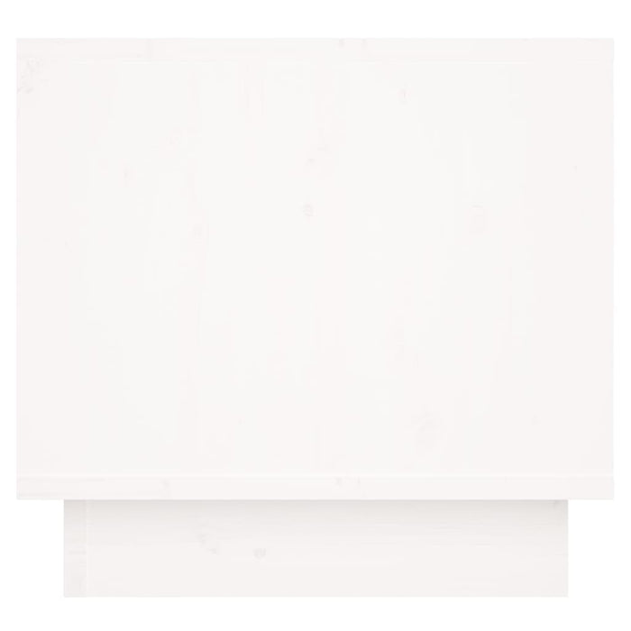 Comodino Bianco 35x34x32 cm in Legno Massello di Pino cod mxl 31050