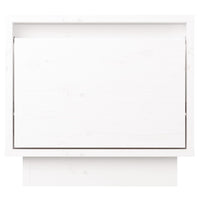 Comodini 2 pz Bianchi 35x34x32 cm in Legno Massello di Pino 813398