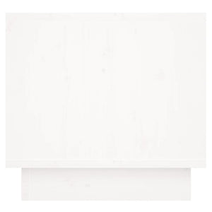 Comodini 2 pz Bianchi 35x34x32 cm in Legno Massello di Pino 813398