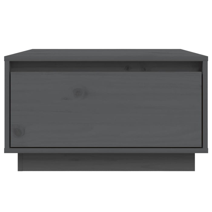 Tavolino da Salotto Grigio 55x56x32 cm Legno Massello di Pino cod mxl 29751