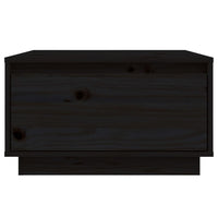 Tavolino da Salotto Nero 55x56x32 cm in Legno Massello di Pino 813409