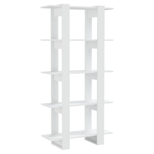 Libreria/Divisorio Bianco 80x30x160 cm in Legno Multistrato 811565