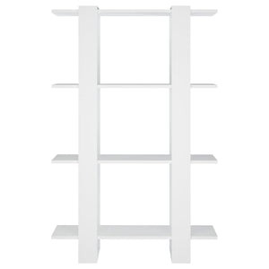 Libreria Divisorio-Scaffale per Libri-Mobile di Stoccaggio Bianco 80x30x123,5 cm