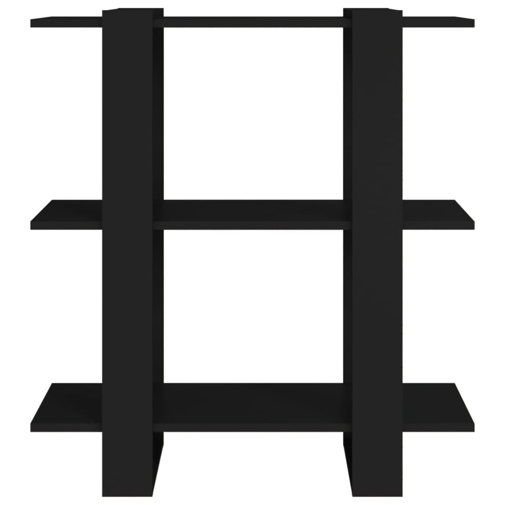 Divisorio-Paravento Nero 80x30x87 cm