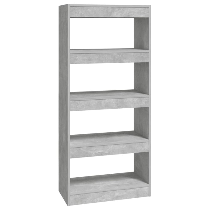 Libreria/Divisorio Grigio Cemento 60x30x135cm Legno Multistrato 811668