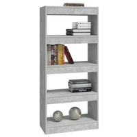 Libreria/Divisorio Grigio Cemento 60x30x135cm Legno Multistrato 811668