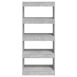 Libreria/Divisorio Grigio Cemento 60x30x135cm Legno Multistrato 811668