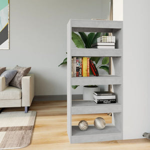 Libreria/Divisorio Grigio Cemento 60x30x135cm Legno Multistrato 811668