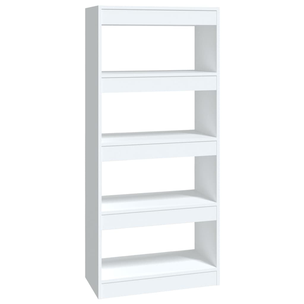 Libreria/Divisorio Bianco Lucido 60x30x135 cm Legno Multistrato cod mxl 18541