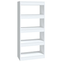 Libreria/Divisorio Bianco Lucido 60x30x135 cm Legno Multistrato cod mxl 18541