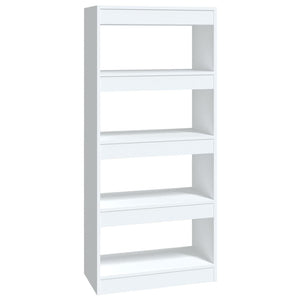 Libreria/Divisorio Bianco Lucido 60x30x135 cm Legno Multistrato cod mxl 18541