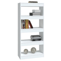 Libreria/Divisorio Bianco Lucido 60x30x135 cm Legno Multistrato cod mxl 18541