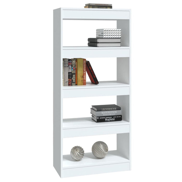 Libreria/Divisorio Bianco Lucido 60x30x135 cm Legno Multistrato cod mxl 18541