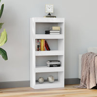 Libreria/Divisorio Bianco Lucido 60x30x135 cm Legno Multistrato cod mxl 18541