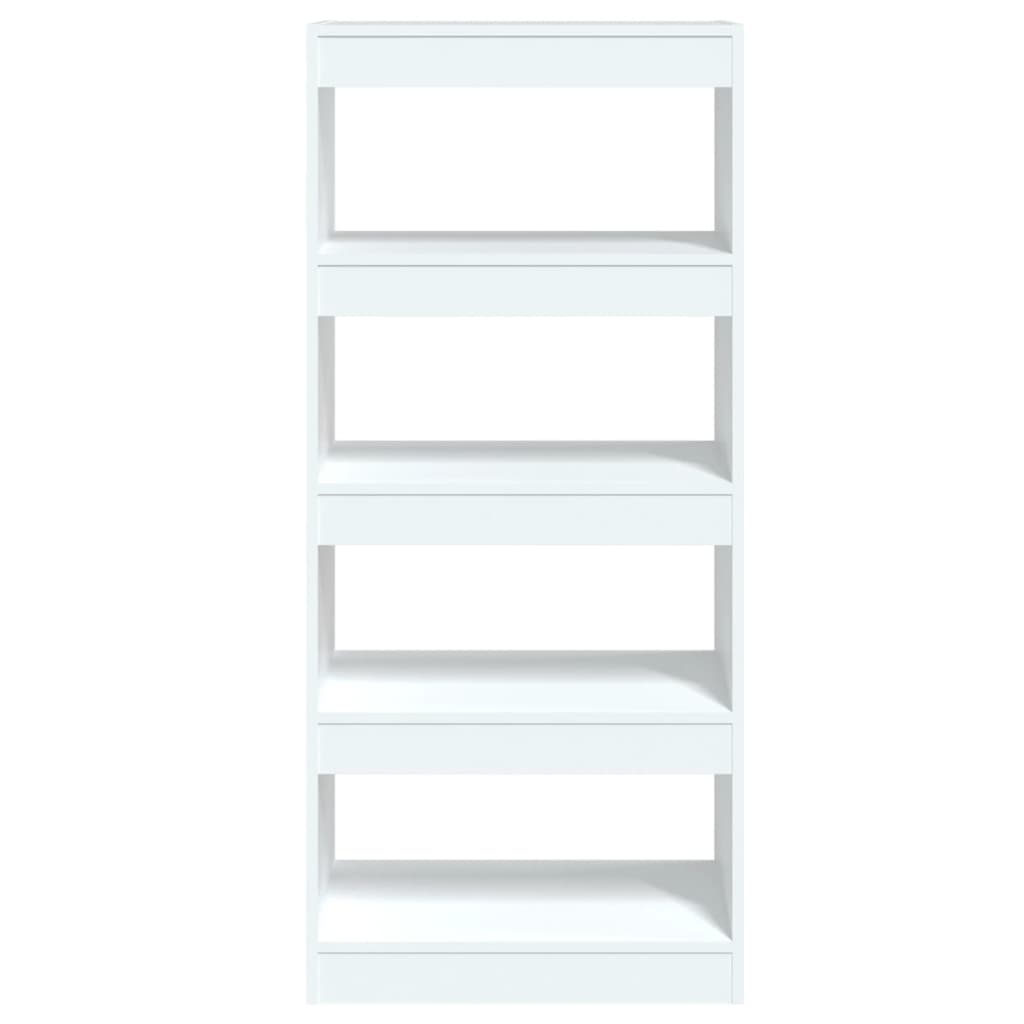 Libreria/Divisorio Bianco Lucido 60x30x135 cm Legno Multistrato cod mxl 18541