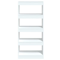 Libreria/Divisorio Bianco Lucido 60x30x135 cm Legno Multistrato cod mxl 18541
