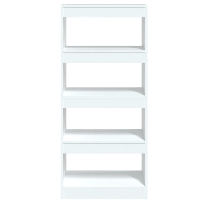 Libreria/Divisorio Bianco Lucido 60x30x135 cm Legno Multistrato cod mxl 18541