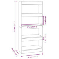 Libreria/Divisorio Bianco Lucido 60x30x135 cm Legno Multistrato cod mxl 18541