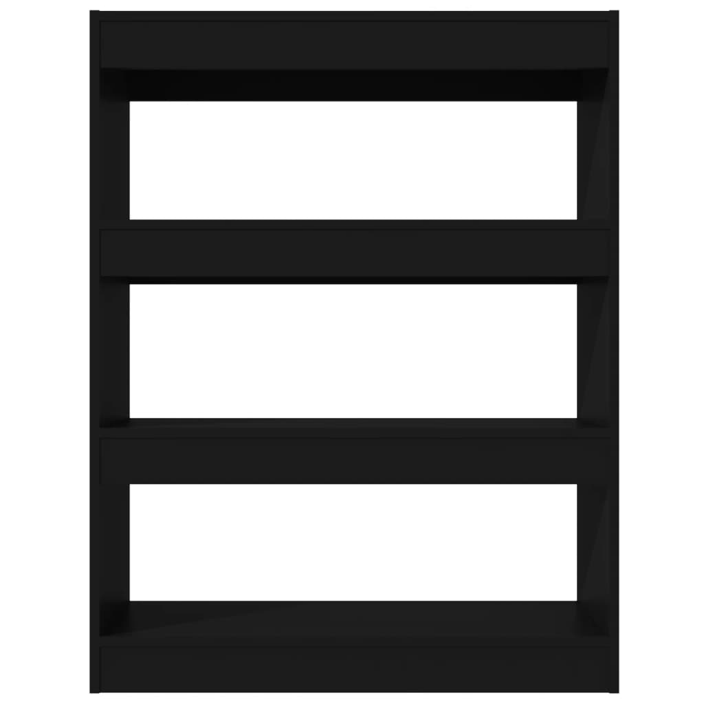 Libreria/Divisorio Nero 80x30x103 cm in Legno Multistrato 811701