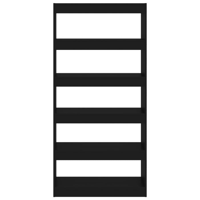 Libreria/Divisorio Nero 80x30x166 cm in Truciolato