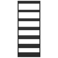 Libreria/Divisorio Nero 80x30x198 cm in Truciolato 811728