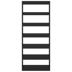 Divisorio-Paravento Nero 80x30x198 cm in Truciolato