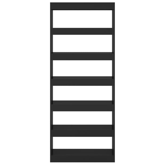 Divisorio-Paravento Nero 80x30x198 cm in Truciolato