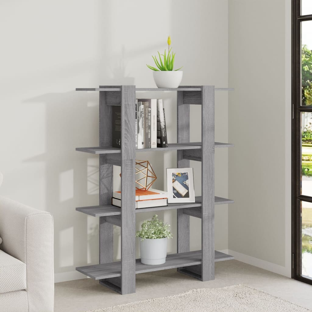 Libreria/Divisorio Grigio Sonoma 100x30x123,5 cm 813564