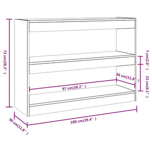 Libreria/Divisorio Rovere Fumo 100x30x72 cm cod mxl 61746