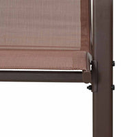 Sedie da Giardino Impilabili 2 pz in Tessuto Textilene Marrone 318779