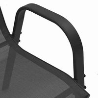 Sedie da Giardino Impilabili 4 pz in Tessuto Textilene Nero 318780