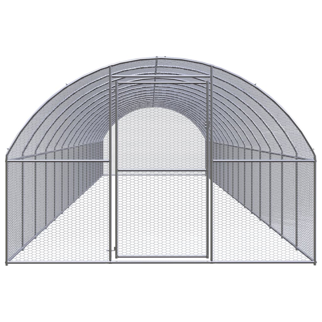 Gabbia per Polli da Esterno 3x16x2 m in Acciaio Zincato 3095469