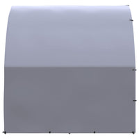 Recinto per pollaio in acciaio zincato per galline all'aperto 3 x 12 x 2 m Argento 02_0043999