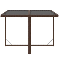 Set da Pranzo da Giardino 5pz con Cuscini in Polyrattan Marrone 3095512