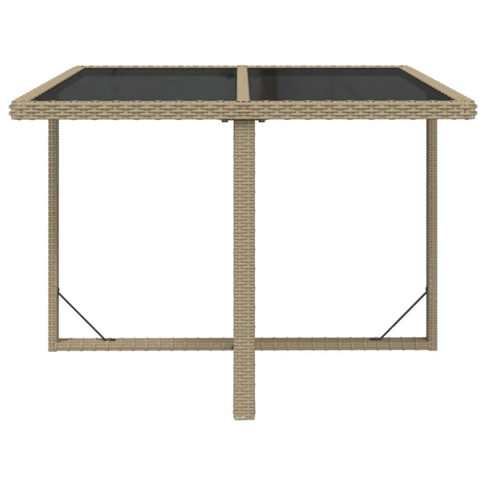 Set da Pranzo da Giardino 9 pz con Cuscini in Polyrattan Beige 3095516