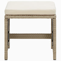 Set da Pranzo da Giardino 9 pz con Cuscini in Polyrattan Beige 3095517