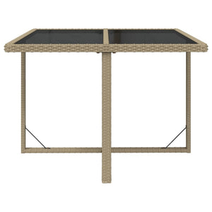 Set da Pranzo da Giardino 9 pz con Cuscini in Polyrattan Beige 3095517