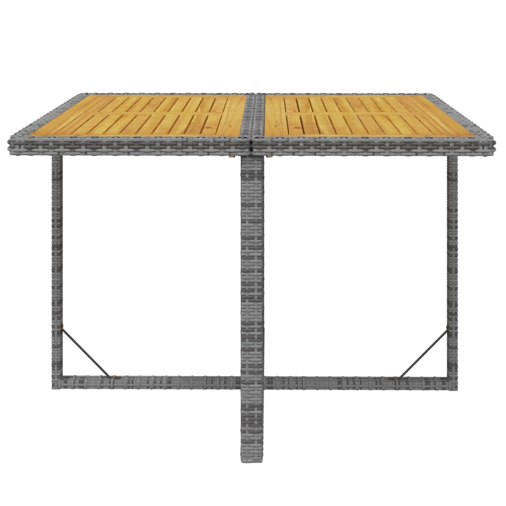 Set Pranzo da Giardino 9 pz con Cuscini in Polyrattan Grigio 3095526