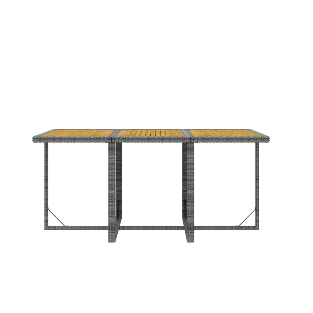 Set da Pranzo da Giardino 7 pz con Cuscini in Polyrattan Grigio 3095551