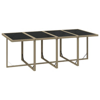 Set da Pranzo da Giardino 9 pz con Cuscini in Polyrattan Beige 3095569